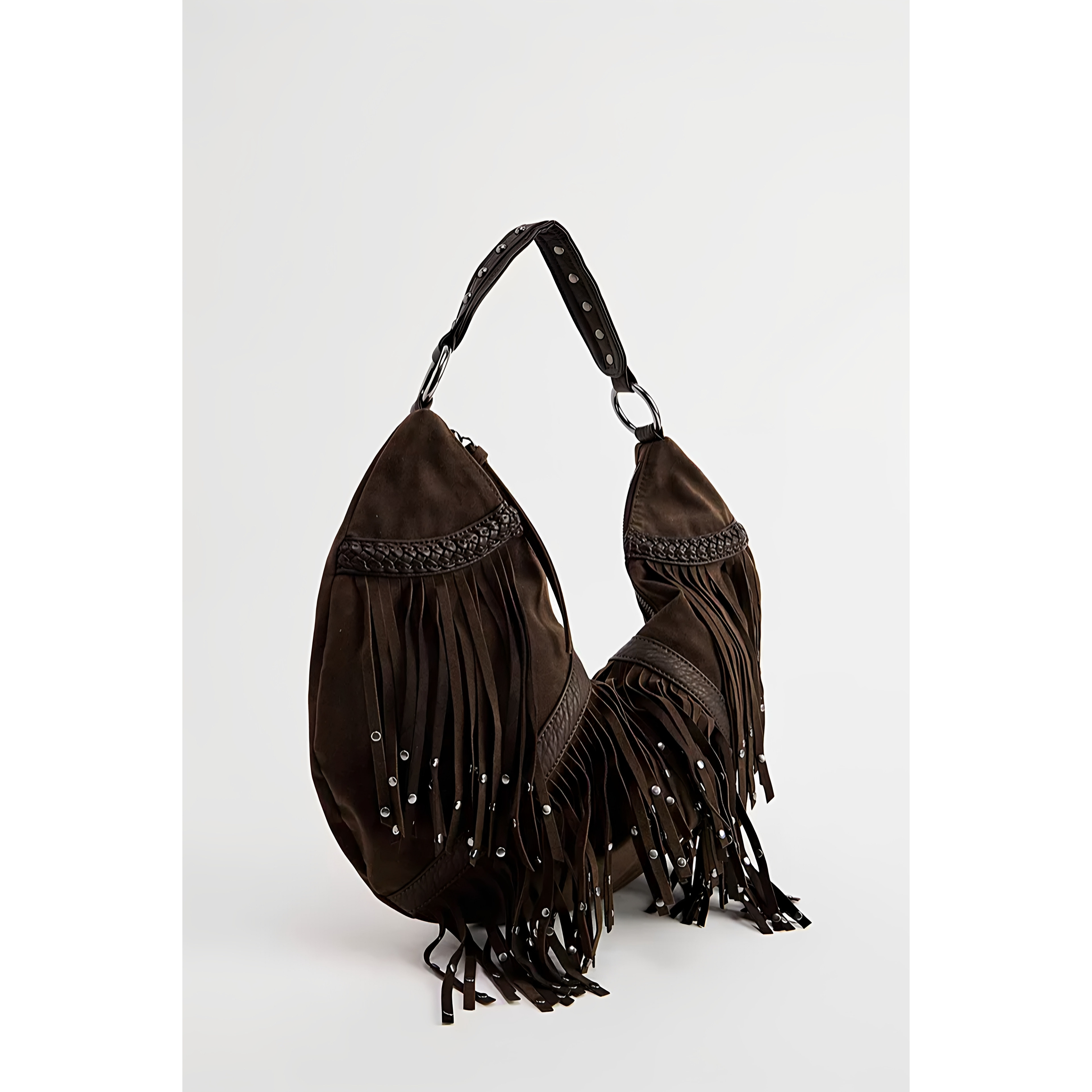 英国代购正品04.05 名品UO 饰品新款 铆钉流苏设计单肩包手提包