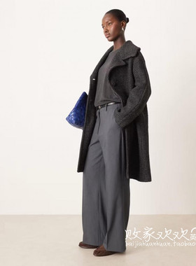 英国代购正品11.04 2025潮流导向 女装新款 时尚深色中长款外套