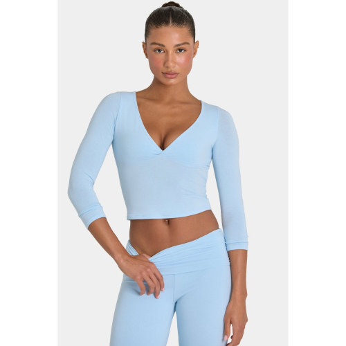 英国代购正品07.26 名品ohpolly 女装新款 时尚长袖舒适弹力T恤