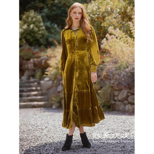 英国代购正品11.16 名品NEXT 女装新款 天鹅绒长款百搭连衣裙