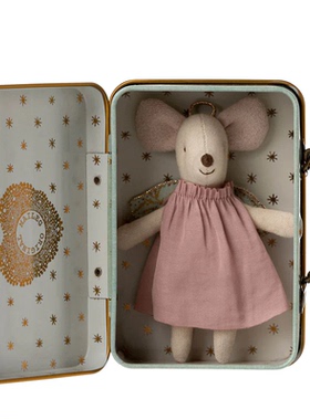 英国代购正品08.16 ANGEL MOUSE IN SUITCASE 手提箱里的天使鼠