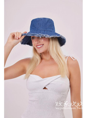 英国代购正品07.30 名品Boohoo 饰品新款 牛仔设计桶帽，渔夫帽