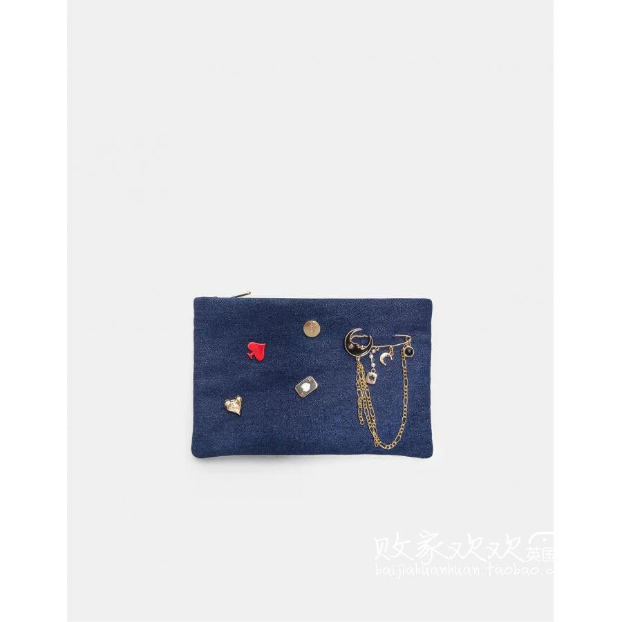 英国代购正品09.30 2025潮流导向 女包新款 链子拉链设计手拿包