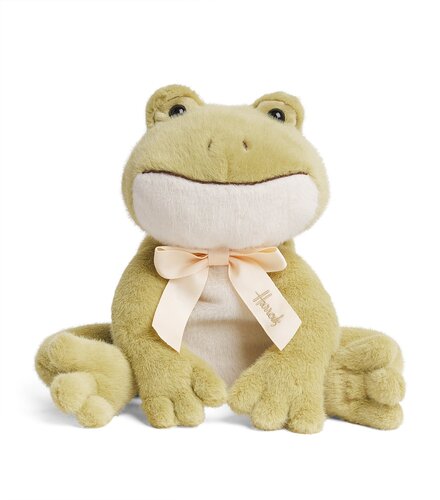 英国代购正品08.21 Harrods Frog Plush 蝴蝶结青蛙毛绒玩具礼物