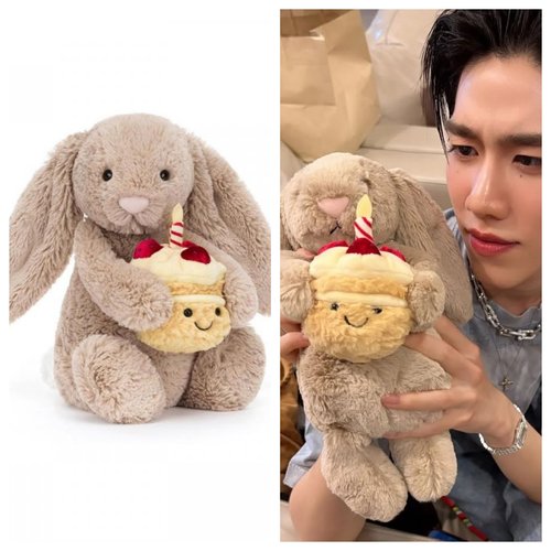 国内现货秒！12.10 jellycat 害羞邦尼兔抱生日蛋糕 pp林祎凯同款