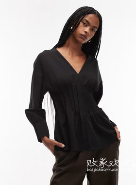 英国代购正品10.08 2025潮流导向 女装新款 深色长袖舒适百搭小衫