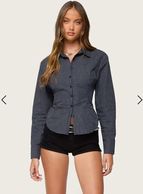 英国代购正品01.24 2026潮流导向 女装新款 翻领系腰带长袖衬衫