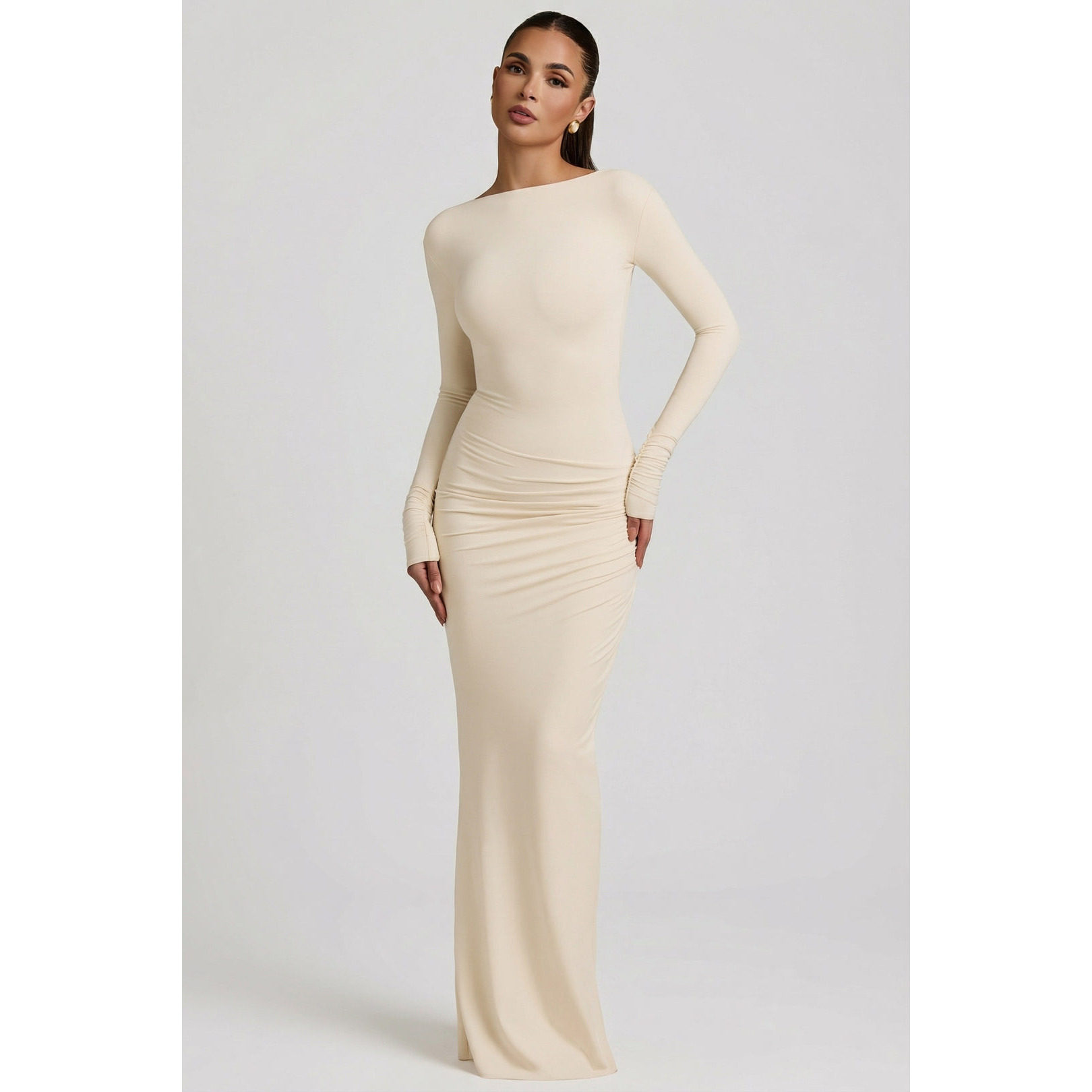 英国代购正品09.09 名品ohpolly 女装新款 设计露背长款连衣裙