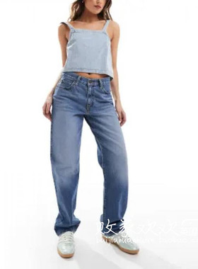 英国代购正品07.08 2025潮流导向 女装新款 休闲长款舒适牛仔裤