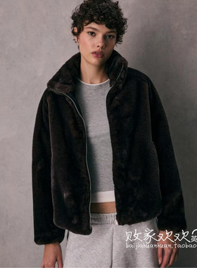 英国代购正品10.07 2025潮流导向 女装新款 潮牌皮草风舒适外套