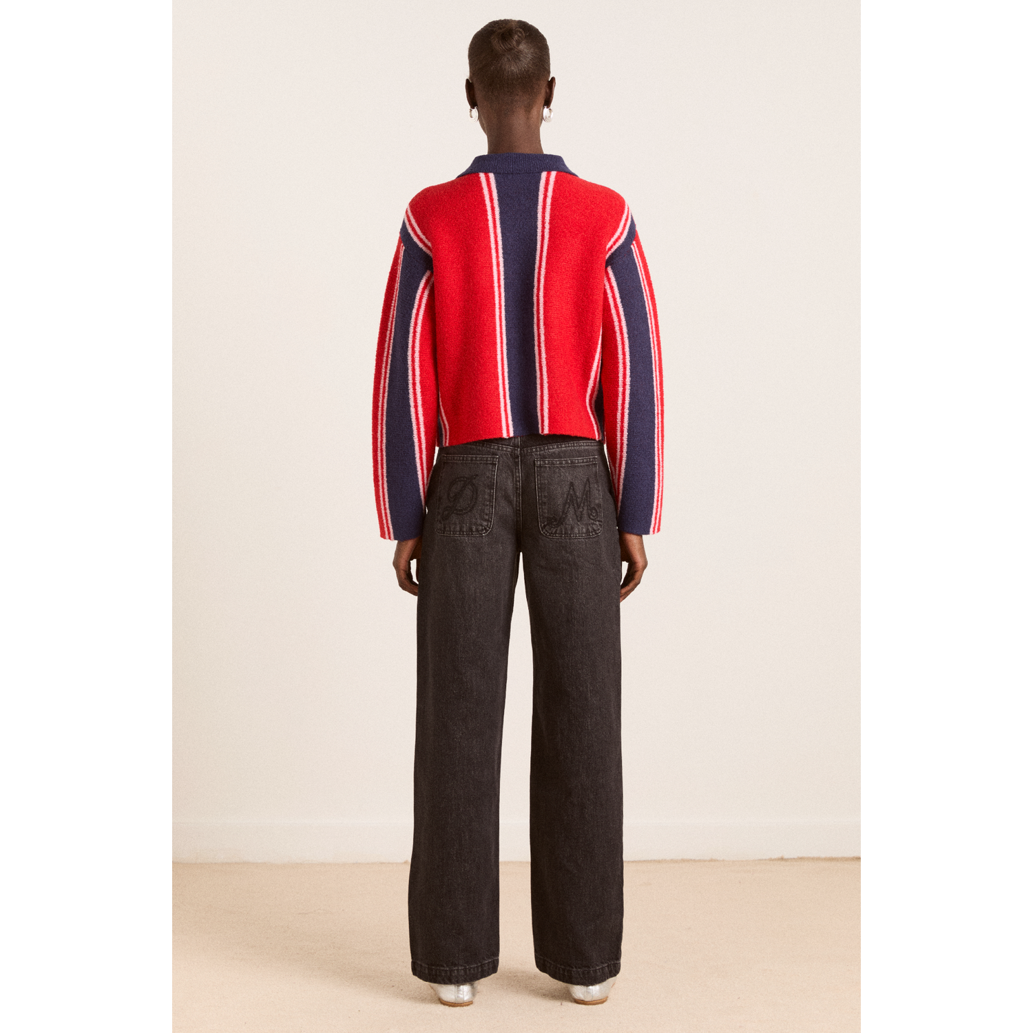 英国代购正品04.23 名品DM 女装新款 时尚菱格直筒舒适休闲裤