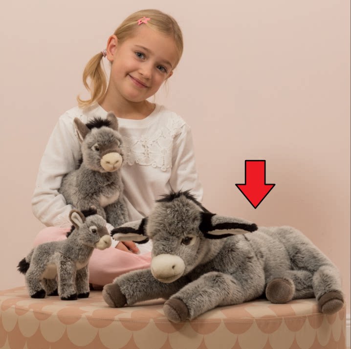 DonkeyLying50cmSoftToy