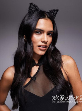 英国代购正品09.20 2025潮流导向 饰品新款 万圣节猫咪耳朵发箍