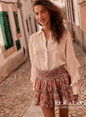 英国代购正品07.09 名品NEXT 女装新款 时尚碎花迷人半身裙