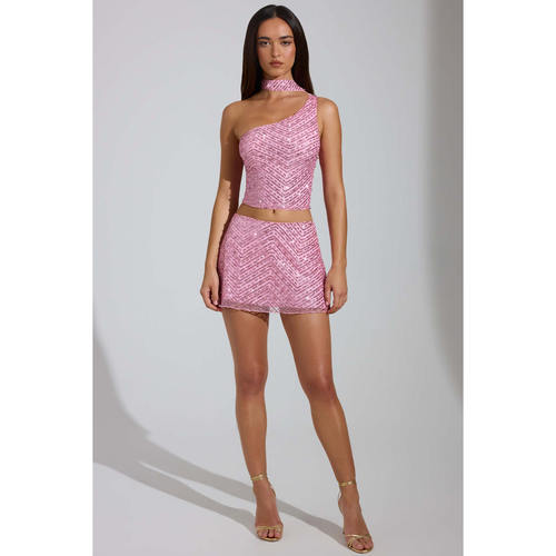 英国代购正品09.10 名品ohpolly 女装新款 设计亮片迷人半身裙
