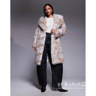 英国代购正品11.02 2025潮流导向 女装新款 冬季皮草风斑点外套
