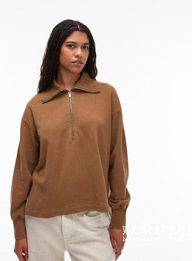 英国代购正品09.01 2025潮流导向 女装新款 休闲半拉链长袖运动衫