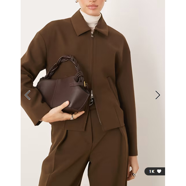 英国代购正品02.27 2026潮流导向 女包新款巧克力棕色编织斜挎包