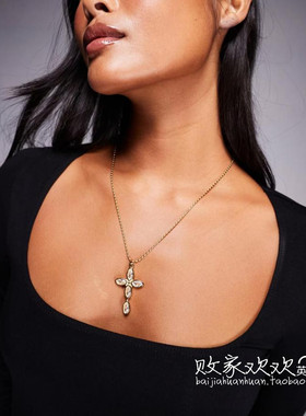 英国代购正品09.01 2025潮流导向 饰品新款 十字架吊坠设计项链