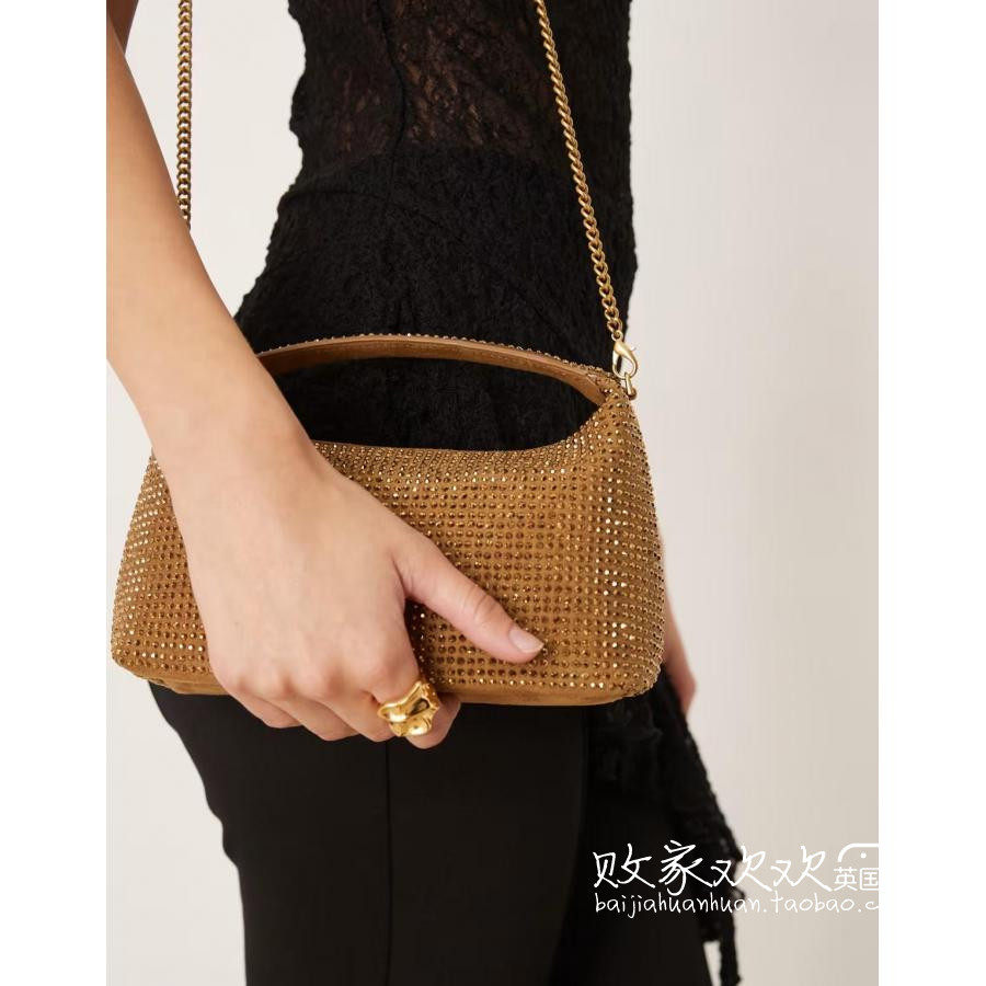 英国代购正品11.24 2025潮流导向 女包新款 闪钻设计手提包斜挎包