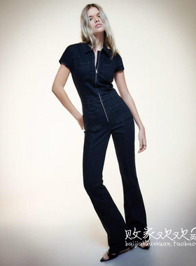 英国代购正品08.15 2025潮流导向 女装新款 拉链牛仔长款连衣裤