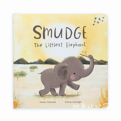 英国代购正品01.22jellycat Smudge the Littlest Elephant大象书