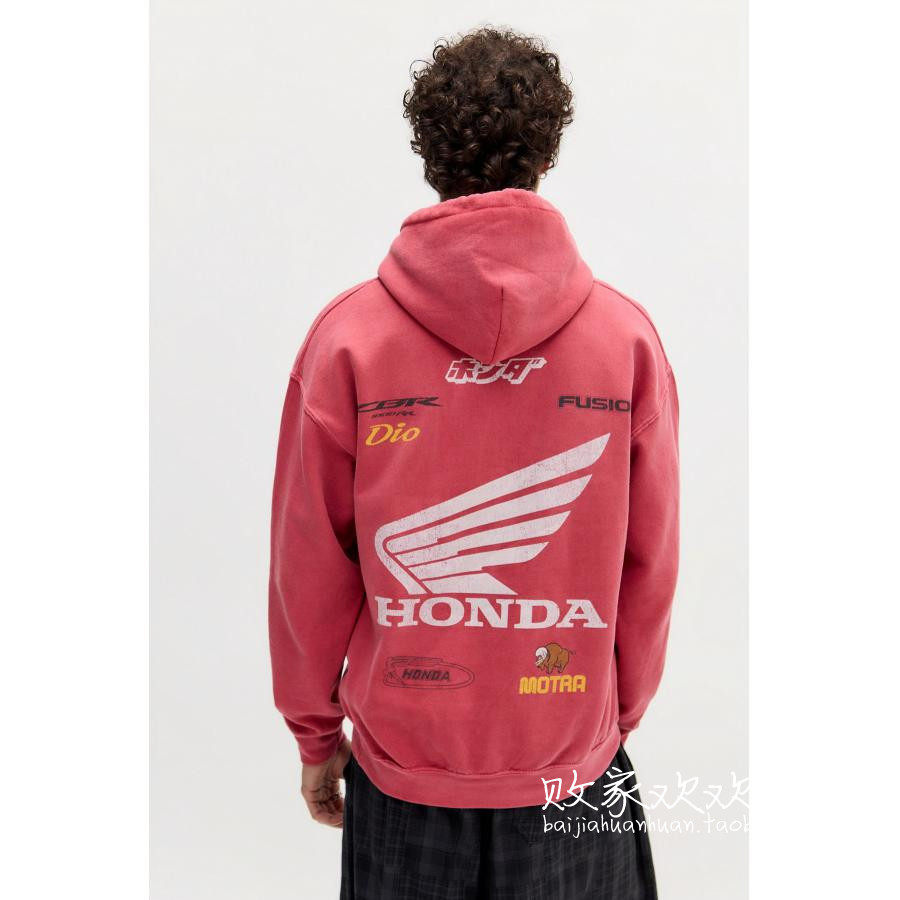 英国代购正品12.06 名品UO 男装新款 潮牌连帽图案长袖卫衣