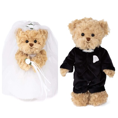 英国代购正品06.15 bukowski bears  婚礼先生小姐  玩偶