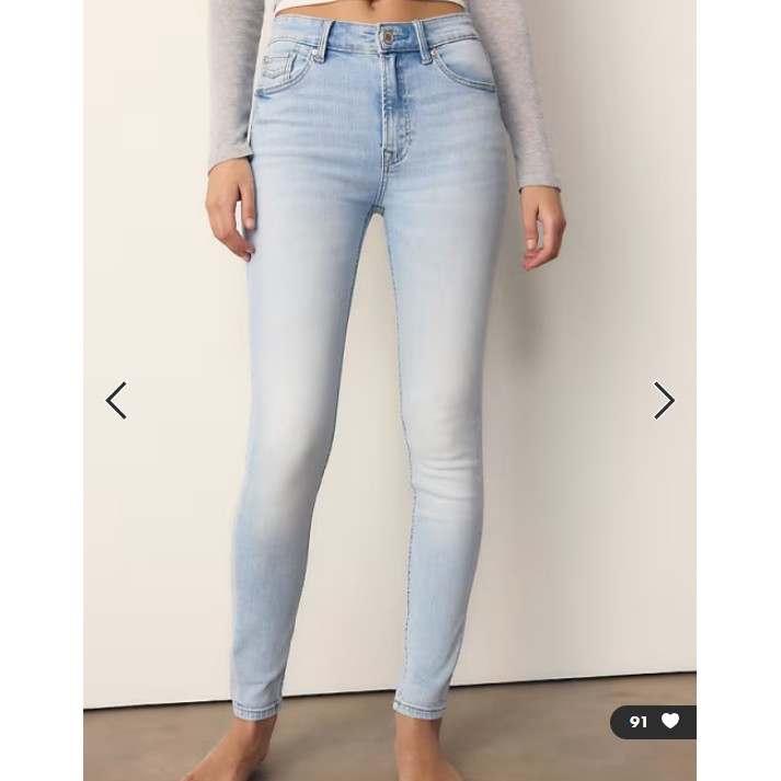 英国代购正品03.04 2026潮流导向 女装新款 时尚牛仔紧身百搭裤子