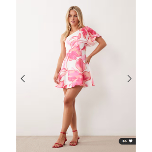 正品 新款 03.11 女装 单肩印花迷人连衣裙 2026潮流导向 英国代购