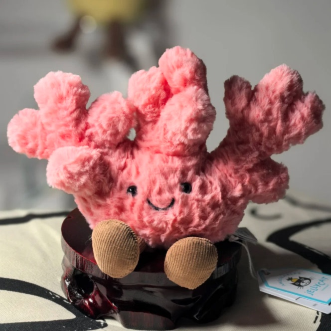 国内现货秒!07.01 jellycat Coral 趣味富贵发财珊瑚毛绒玩具