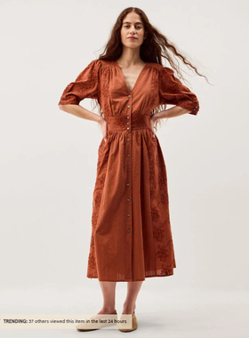 英国代购正品03.13 名品Monsoon 女装新款 春季刺绣提花连衣裙