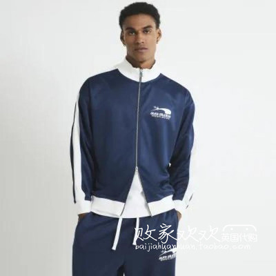 英国代购正品12.10 名品ER 男装新款 休闲拉链深色开衫卫衣