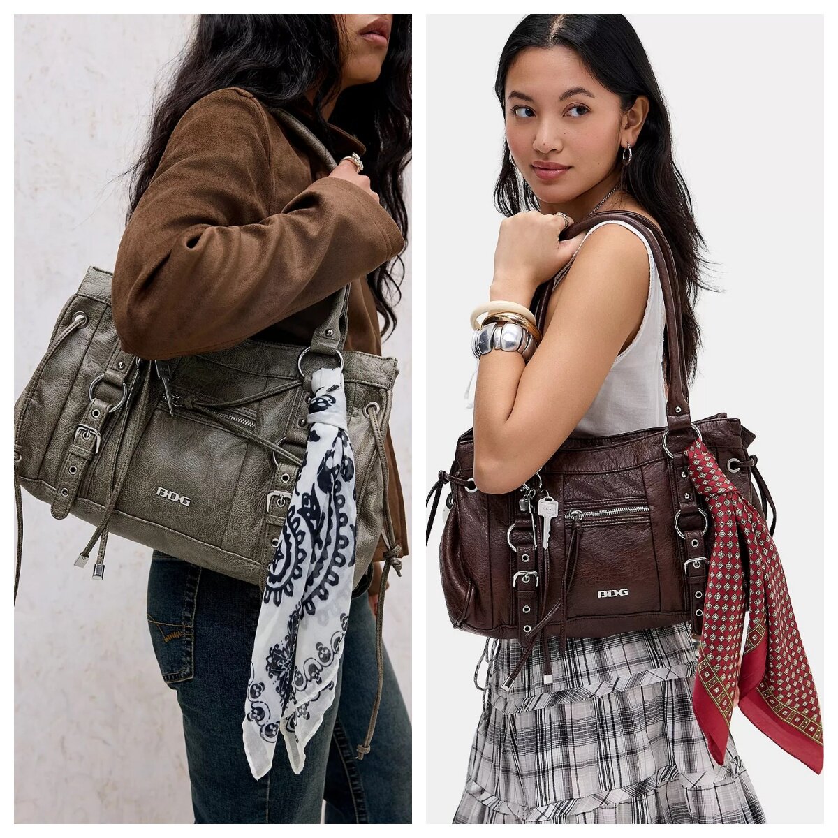 英国代购正品05.06 名品UO 女包新款 BDG 朱迪仿皮丝巾肩包 2色