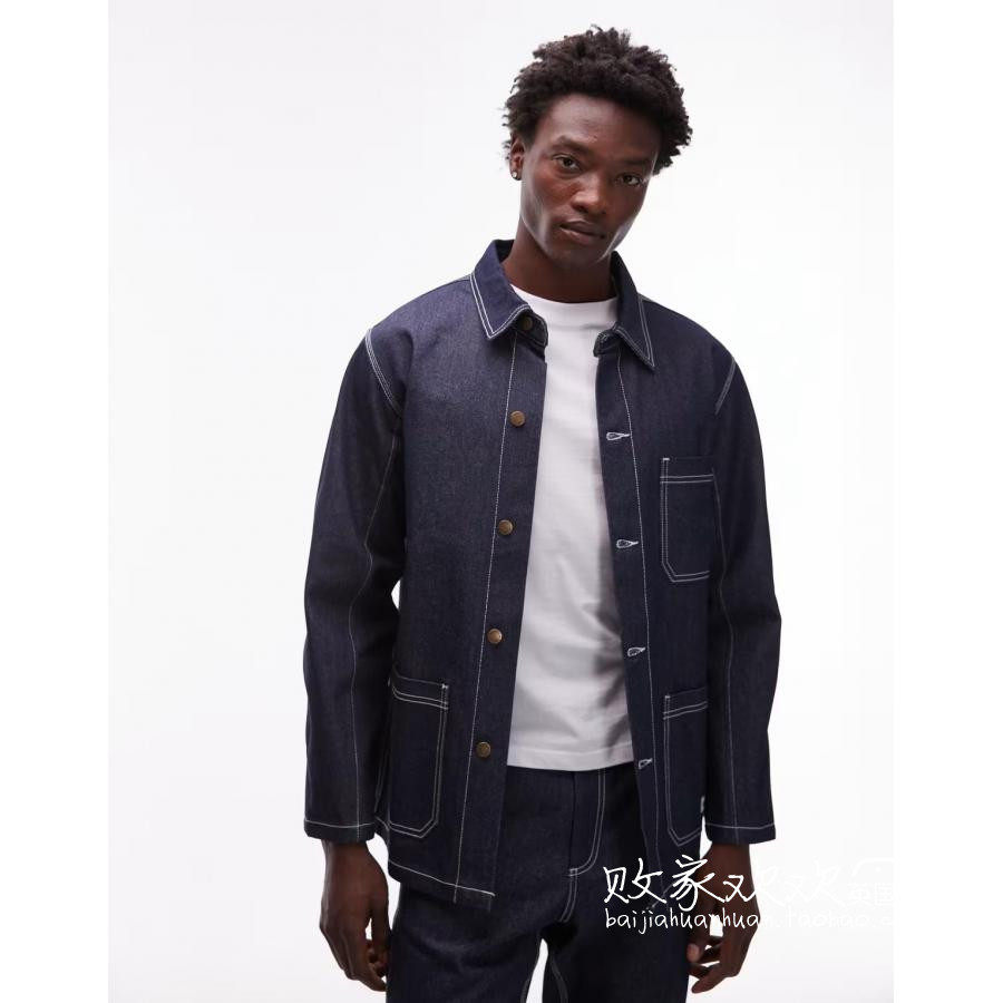 英国代购正品12.01 2025潮流导向 男装新款 休闲翻领牛仔长袖衬衫