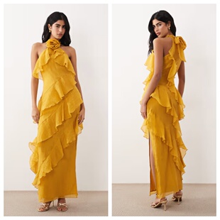 正品 新款 03.11 女装 设计荷叶边多层连衣裙 2026潮流导向 英国代购