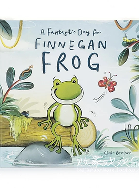 英国代购正品01.22 jellycat Finnegan Frog Book 青蛙趣味书