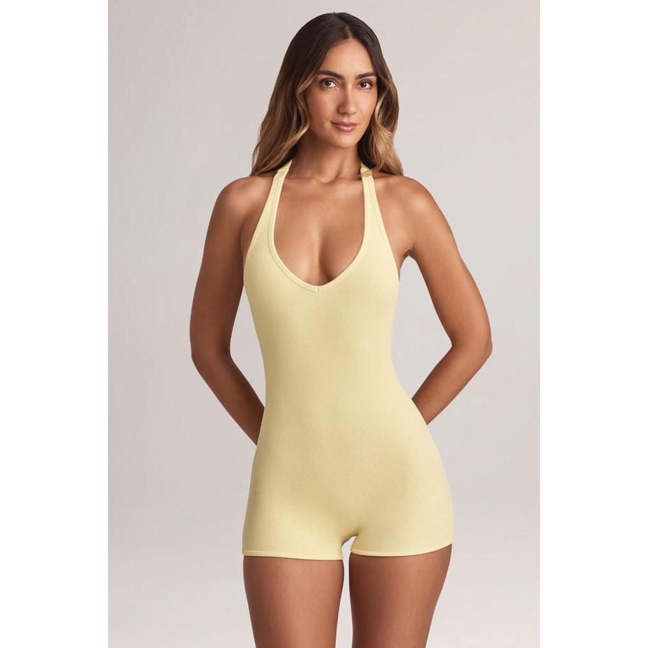 英国代购正品09.10 名品ohpolly 女装新款 挂脖露背短款连衣裤