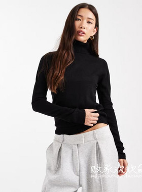 英国代购正品11.04 2025潮流导向 女装新款 时尚小高领深色打底衫