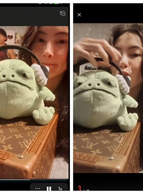 国内现货秒！01.14 jellycat Ricky 趣味耳机青蛙玩偶 张柏芝同款