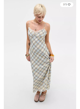 英国代购正品03.20 名品UO 女装新款 吊带菱格长款设计百搭连衣裙