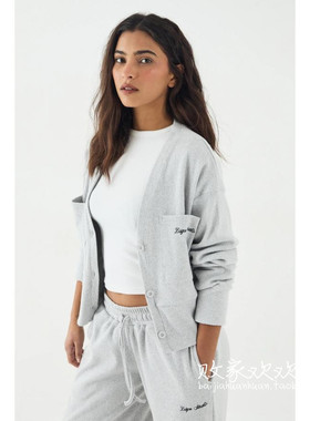 英国代购正品12.13 名品Boohoo 女装新款 休闲浅色舒适百搭开衫