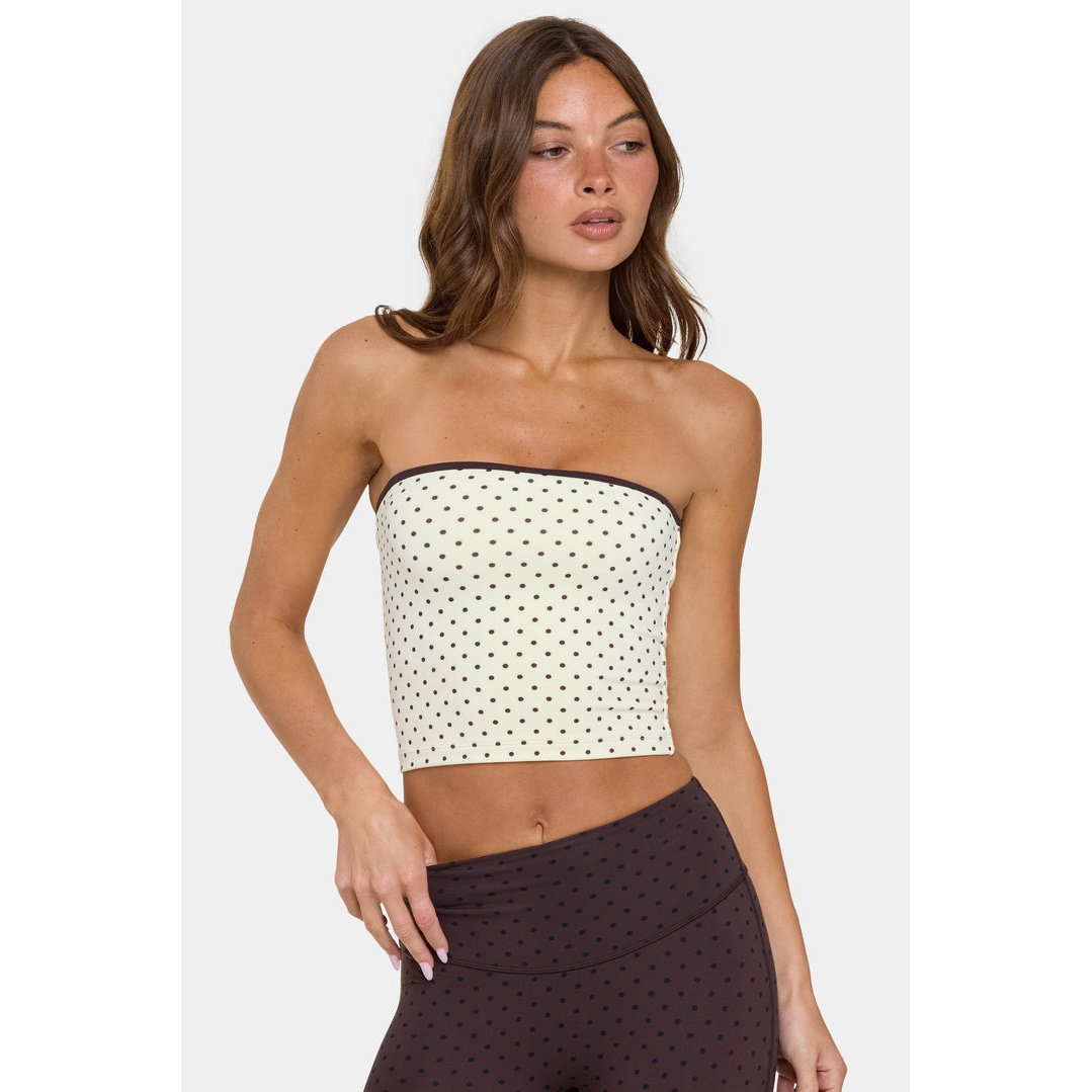英国代购正品07.26 名品ohpolly 女装新款 抹胸波点设计百搭背心