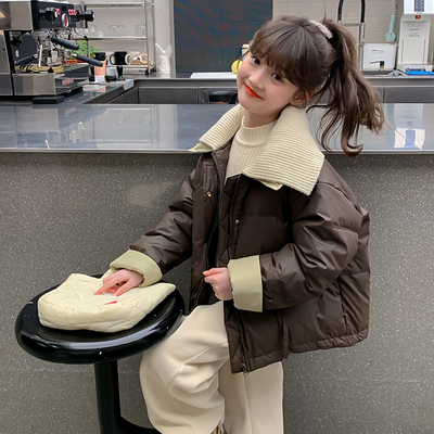 女童羽绒服2025年新款儿童装冬季白鸭绒外套洋气女孩冬装免洗加厚