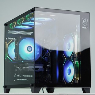 交朋友特惠微星海景房酷睿I5 14400F电脑RTX5060TI游戏台式主机