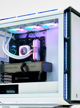 微星RTX5080神龙显卡英特尔14900K游戏白色电脑海盗船DIY主机Z790