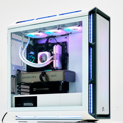 微星RTX5080超龙显卡英特尔14900K游戏白色电脑海盗船DIY主机Z790