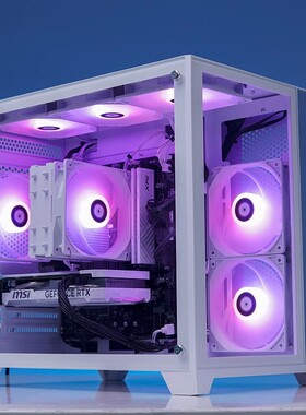 宠粉限定航班白海景房微星RTX5060显卡酷睿I5 14490F组装电脑主机