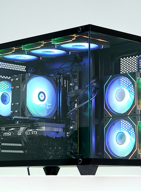 宠粉限定微星全家桶海景房酷睿I5 14490F RTX5060TI显卡电脑主机