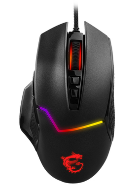 MSI/微星 CLUTCH GM20电脑有线电竞鼠标 RGB炫彩自定义信仰龙魂灯